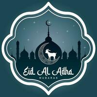 eid al adha Mubarak islâmico festival cumprimento Projeto modelo vetor