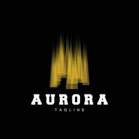 aurora logotipo, simples Projeto surpreendente natural cenário do aurora, vetor ícone modelo, ilustração