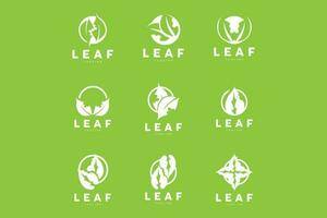 verde folha logotipo, ecologia natural plantar vetor, natureza projeto, ilustração modelo ícone vetor