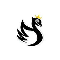 logotipo cisne vetor desain modelo ilustração