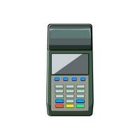 pagar pos terminal desenho animado vetor ilustração