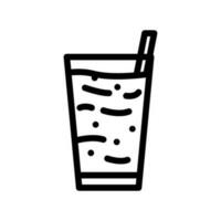 matcha café com leite japonês Comida linha ícone vetor ilustração