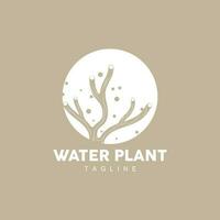 coral logotipo, marinho plantar Projeto Lugar, colocar marinho animal, algas marinhas mar vetor