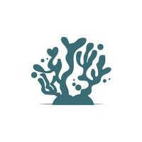 algas marinhas logotipo, oceano ornamental plantar projeto, marinho vida vetor, símbolo ilustração vetor