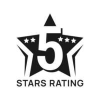 cinco Estrela avaliação, melhor prêmio ícone ou símbolo vetor