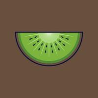 kiwi fruta desenho animado vetor ícone ilustração. Comida fruta ícone conceito isolado Prêmio vetor. plano desenho animado estilo adequado para rede aterrissagem página, bandeira, adesivo, fundo