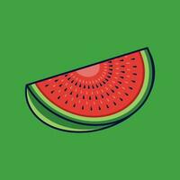 Melancia fruta desenho animado vetor ícone ilustração. Comida fruta ícone conceito isolado Prêmio vetor. plano desenho animado estilo adequado para rede aterrissagem página, bandeira, adesivo, fundo