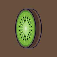 kiwi fruta desenho animado vetor ícone ilustração. Comida fruta ícone conceito isolado Prêmio vetor. plano desenho animado estilo adequado para rede aterrissagem página, bandeira, adesivo, fundo