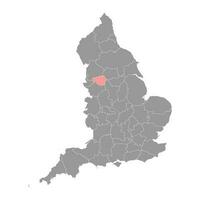 maior Manchester mapa, cerimonial município do Inglaterra. vetor ilustração.