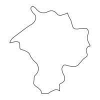 negro província mapa, administrativo divisões do peru. vetor ilustração.