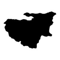 bursa província mapa, administrativo divisões do peru. vetor ilustração.