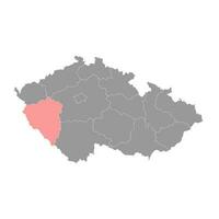 plzen região administrativo unidade do a tcheco república. vetor ilustração.