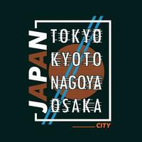 Tóquio Osaka Nagoya Japão vetor t camisa imprimir, tipografia gráfico projeto, e de outros usar