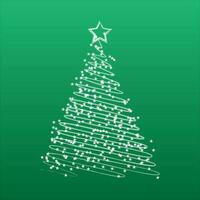 Natal árvore em uma verde fundo, vetor. vetor