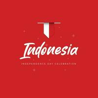 modelo de banner do dia da independência da Indonésia vetor