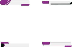 mais baixo terceiro bandeira modelo geométrico estilo. vetor título vídeo título ou televisão notícia Barra Projeto isolado em transparente fundo.