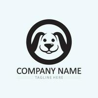 cachorro logotipo e ícone animal vetor ilustração Projeto gráfico