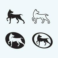 cachorro logotipo e ícone animal vetor ilustração Projeto gráfico
