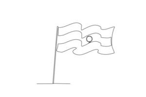 a indiano bandeira tremulando dentro a vento vetor