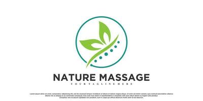 vetor quiropraxia logotipo Projeto para massagem terapia com criativo conceito