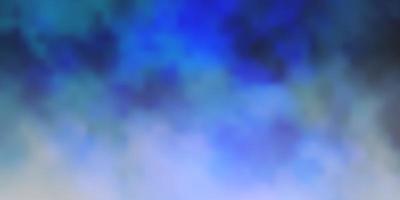 padrão de vetor azul escuro com ilustração abstrata de nuvens com modelo de nuvens gradientes coloridas para sites