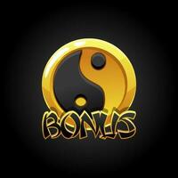 a bônus chinês símbolo para slots jogo. yin yang símbolo. vetor