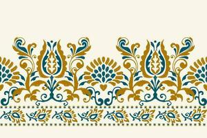 ikat floral paisley bordado em branco plano de fundo.ikat étnico oriental padronizar tradicional.asteca estilo abstrato vetor ilustração.design para textura,tecido,vestuário,embrulho,decoração,canga,cachecol