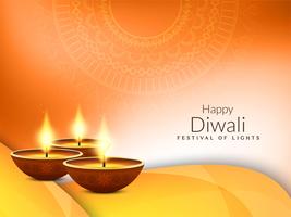 Resumo elegante feliz Diwali festival saudação fundo vetor
