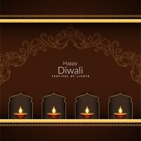 Abstrato artistico feliz Diwali decorativo vetor