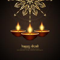 Fundo artístico de Diwali feliz abstrato vetor
