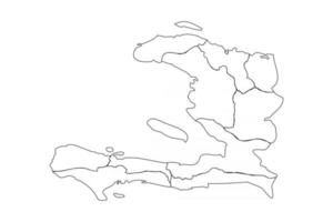 mapa do doodle do haiti com estados vetor