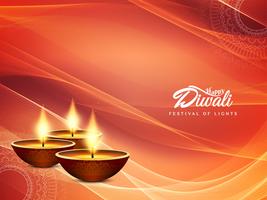 Resumo elegante feliz Diwali festival saudação fundo vetor