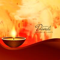 Projeto feliz do fundo do festival indiano feliz de Diwali vetor