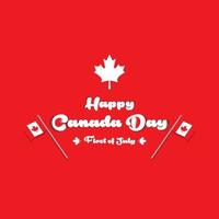 feliz dia do Canadá ilustração vetorial grátis com bandeiras vetor