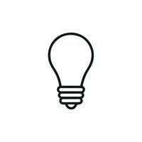 Preto isolado esboço ícone do luz lâmpada em branco fundo. linha ícone do lâmpada. símbolo do ideia, criativo vetor