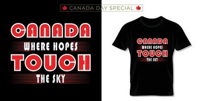 feliz Canadá dia tipografia t camisa Projeto para celebração do Canadá dia. vetor