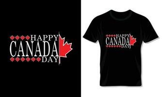 feliz Canadá dia tipografia t camisa Projeto para celebração do Canadá dia. vetor