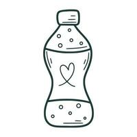 refrigerante garrafa mão desenhado ilustração vetor