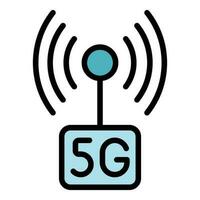 5g rede ícone vetor plano