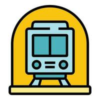 metrô metro trem ícone vetor plano
