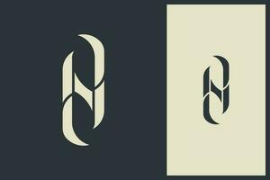 carta n monograma logotipo Projeto vetor