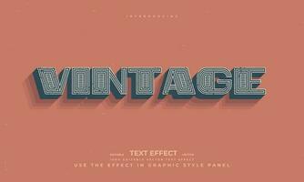 vintage retro editável texto efeito alfabeto Fonte tipografia tipo de letra vetor