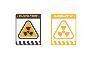 nuclear radiação radioativo ícone placa Projeto vetor, radiação perigo ícone borda vetor