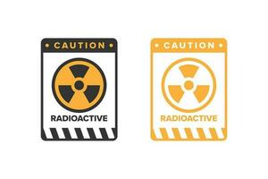 nuclear radiação radioativo ícone placa Projeto vetor, radiação perigo ícone borda vetor