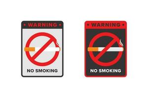 não fumar ícone placa vetor projeto, não fumar área ícone borda vermelho cor