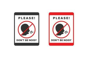 não ruído ícone placa vetor projeto, ícone Pranchas estão Proibido a partir de barulhento