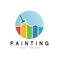 ícone de vetor de modelo de logotipo de pintura