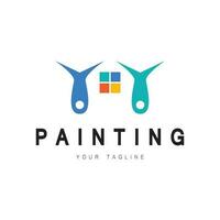 ícone de vetor de modelo de logotipo de pintura