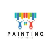 ícone de vetor de modelo de logotipo de pintura