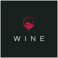 Modelo de design de logotipo de vinho. Ilustração em vetor de ícone-vetor